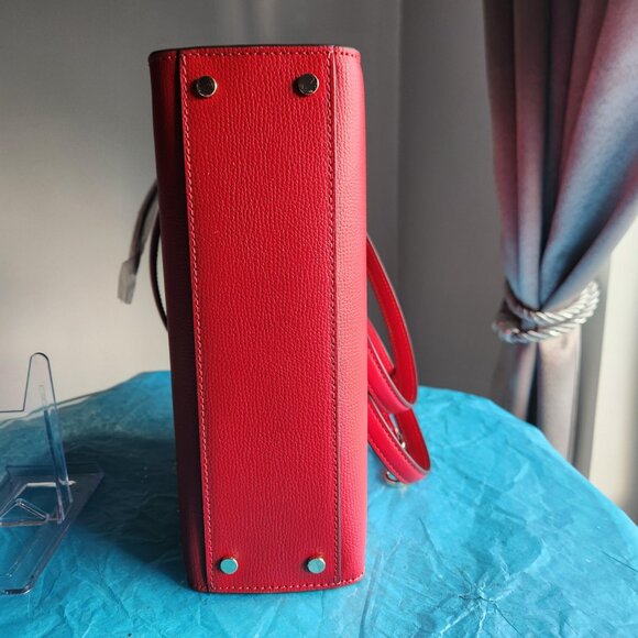Kate Spade Red Darcy Top Handle Satchel 5 pc set w/adjustable strap - Picture 7 of 11